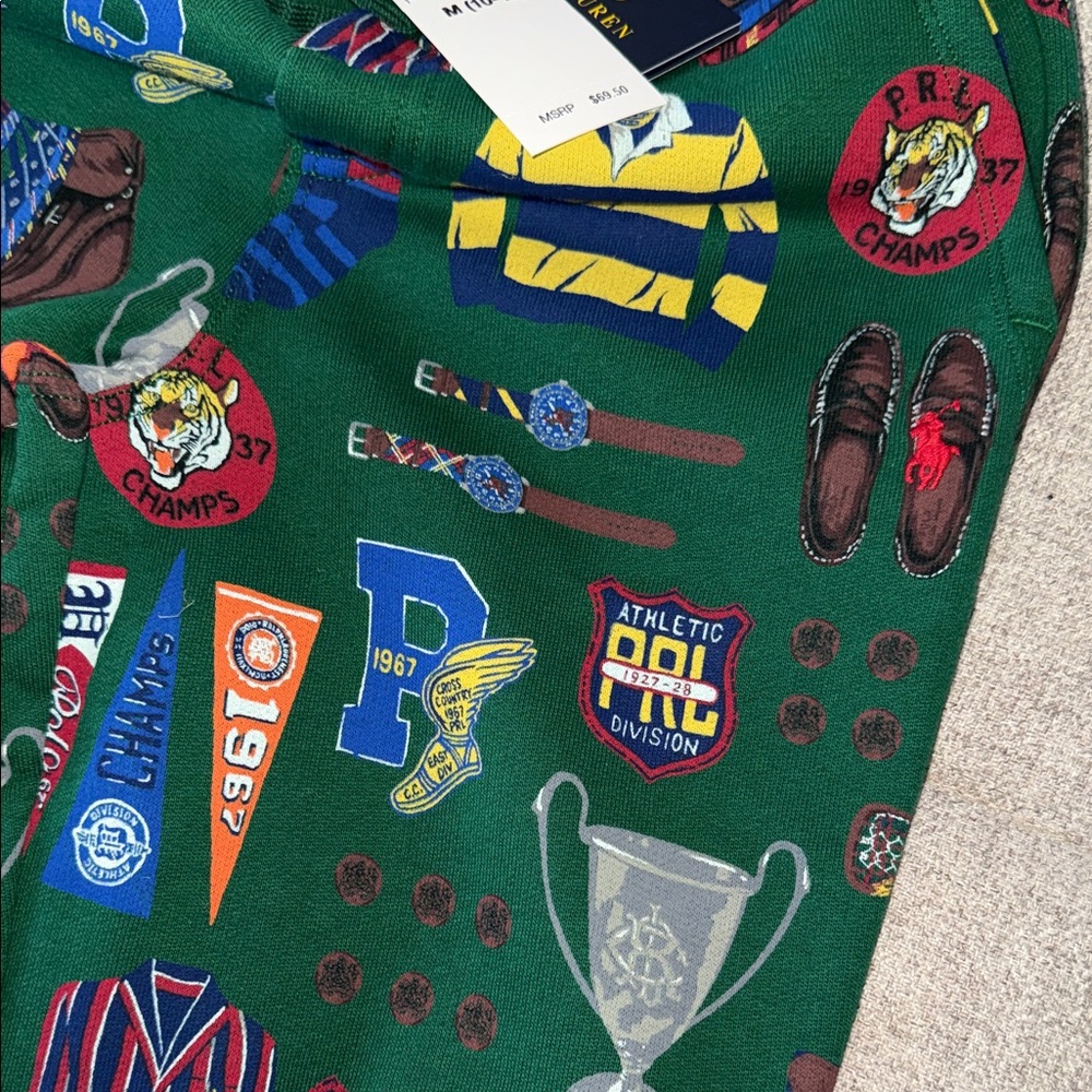 Polo by Ralph Lauren Kids Green Graphic Joggers - Picture 3 of 11